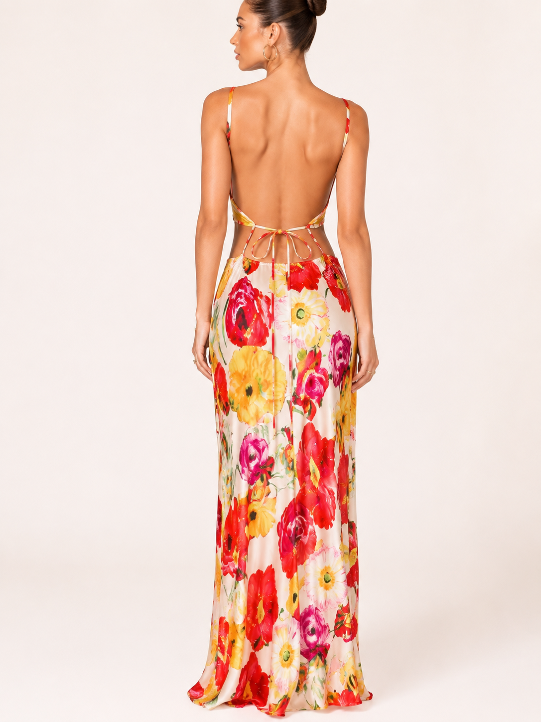 SJ Riviera Floral  Evening Luxe Maxi Dress